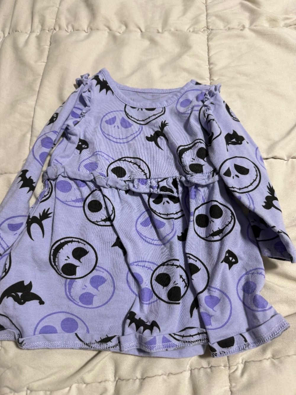 Nightmare Before Christmas Purple Dress 18 Months Long Sleeve Disney.